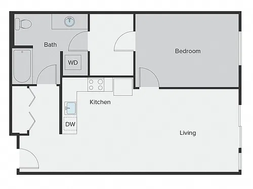 Floor plan 1X1 A D