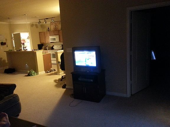 looking from door to back deck, into living room