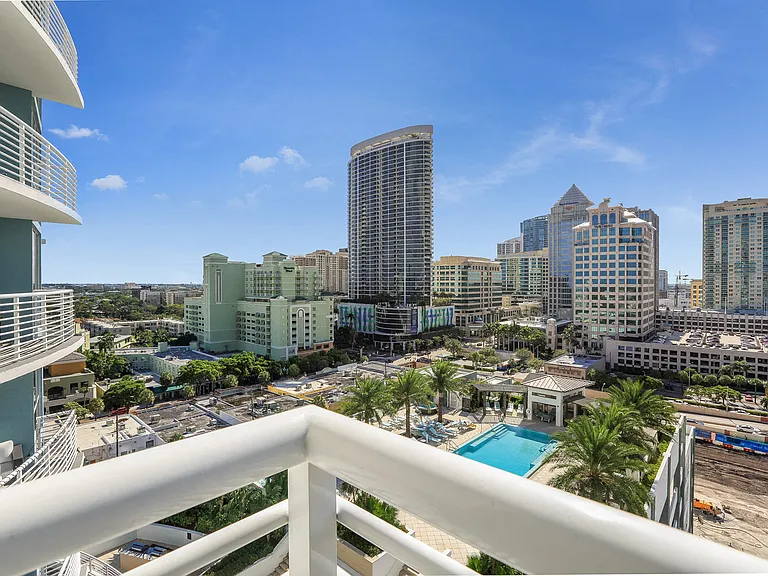 Select homes feature wrap-around balconies and some feature views of Miami