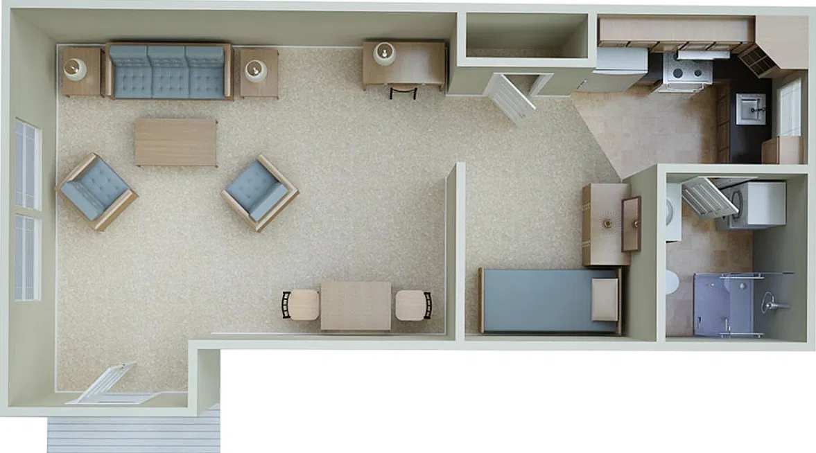 Studio, 478 sqft, $950 — Photo 1