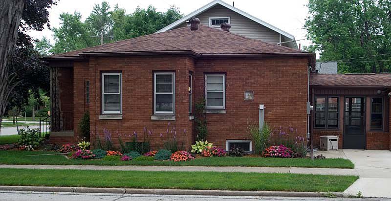 East side of house in summer