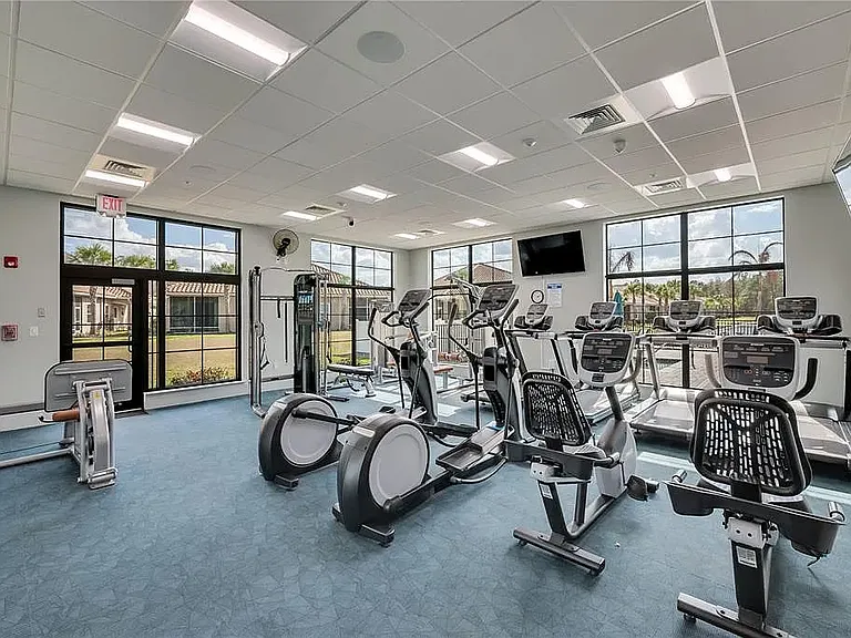 The gym includes a separate sauna for men and women