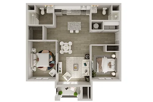 Floor plan Two Bedroom