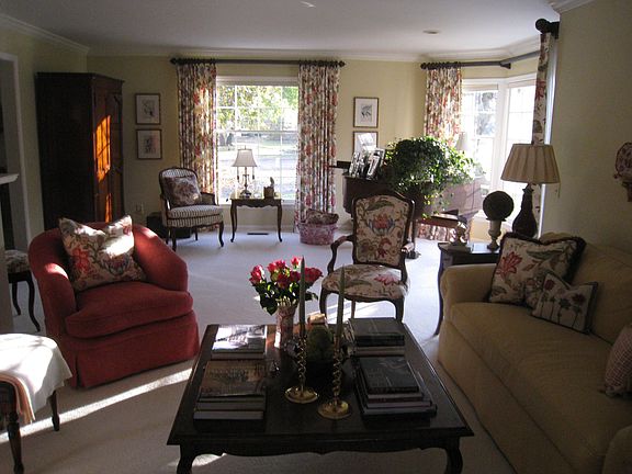 Living room with fireplace