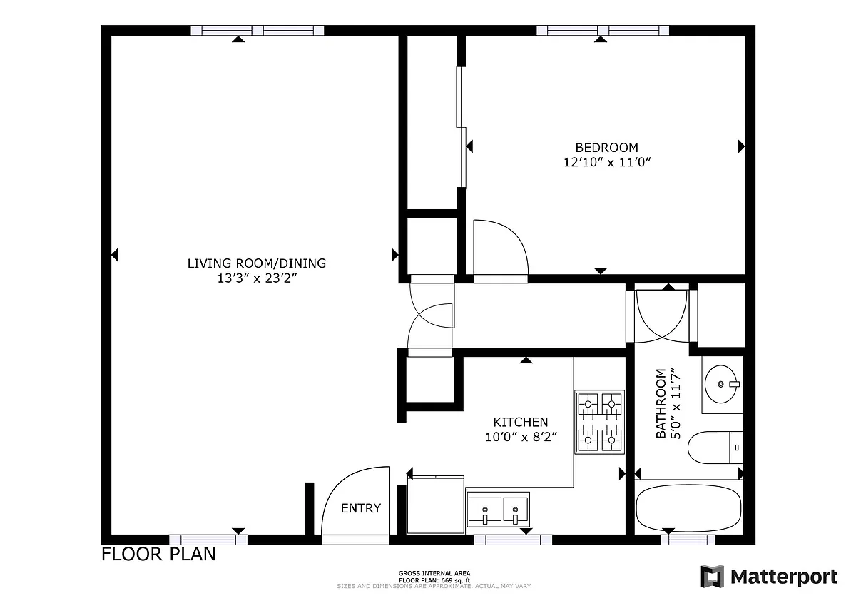 Floor plan One Bedroom