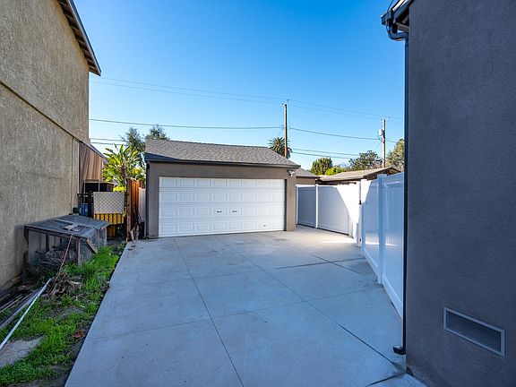 Two car detached garage with auto opener