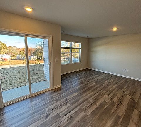 Open living and dining.