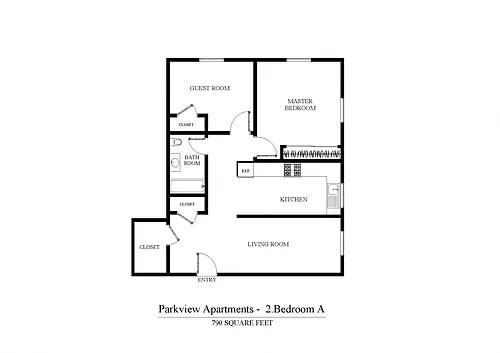 Floor plan Two Bedroom