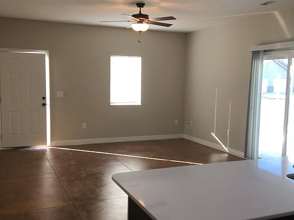 Open dining/kitchen living space (Island has granite counter