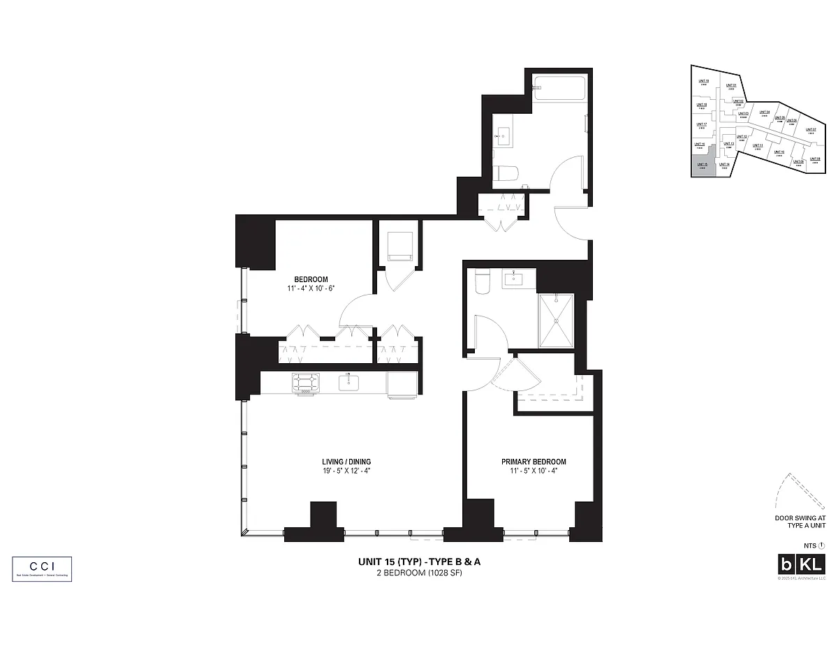 Floor plan Tier 15 - Two Bedroom