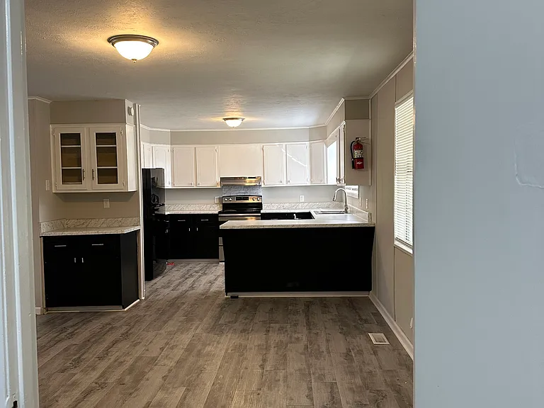 Eating area/kitchen view from laundry room