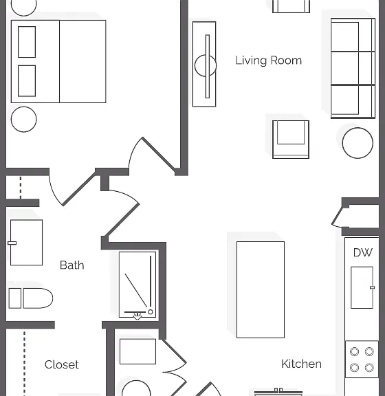 Furnished One Bedroom Furnished One Bedroom