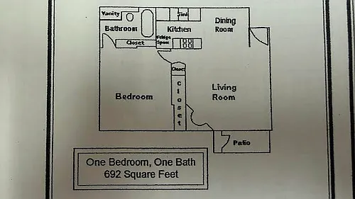 Floor plan 1 Bedroom
