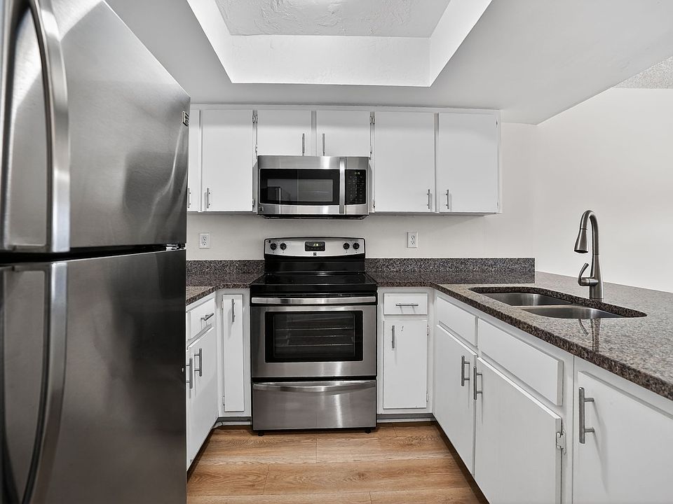 Kitchen countertops 
Granite, and Stainless Steel Appliaces