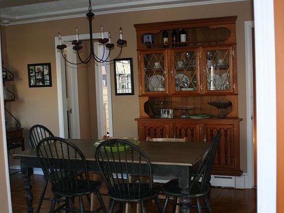Dining room with built in hutch