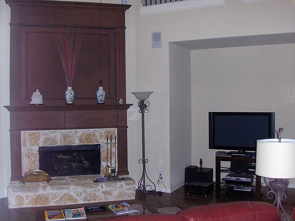 Open Family Room with Custom Stone Focal Fireplace