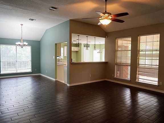 Living room and dining room