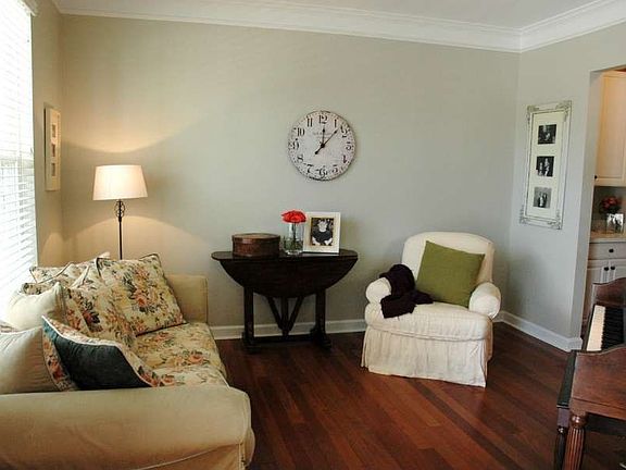 Formal Living Room with Crown Moulding