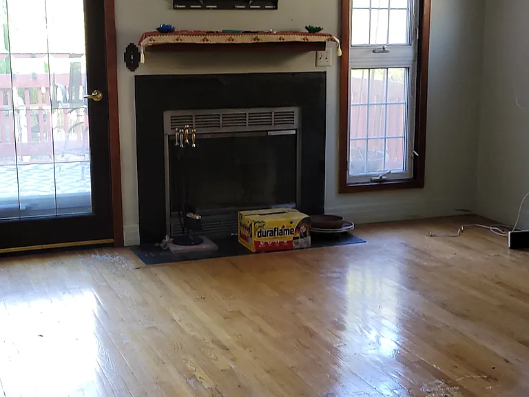 Large Master en-suite 17 x 14 with walk out to deck overlooking garden. with WORKING fireplace.