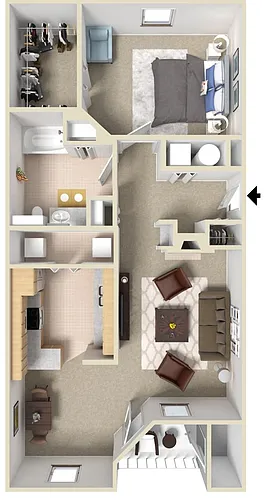 Floor plan One Bedroom