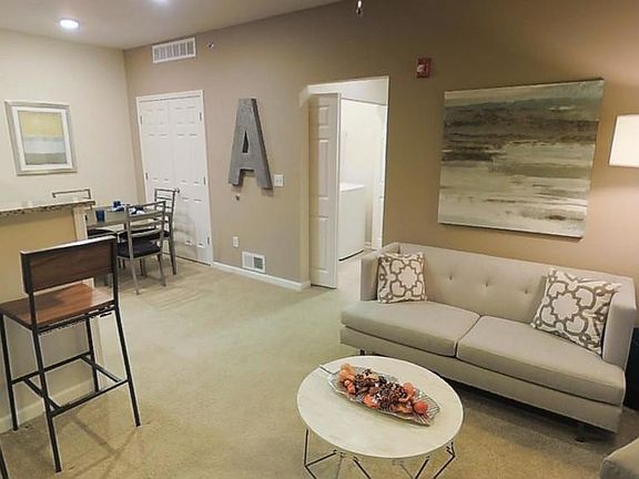 Living room into kitchen