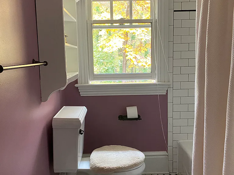 purple bedroom ensuite bathroom