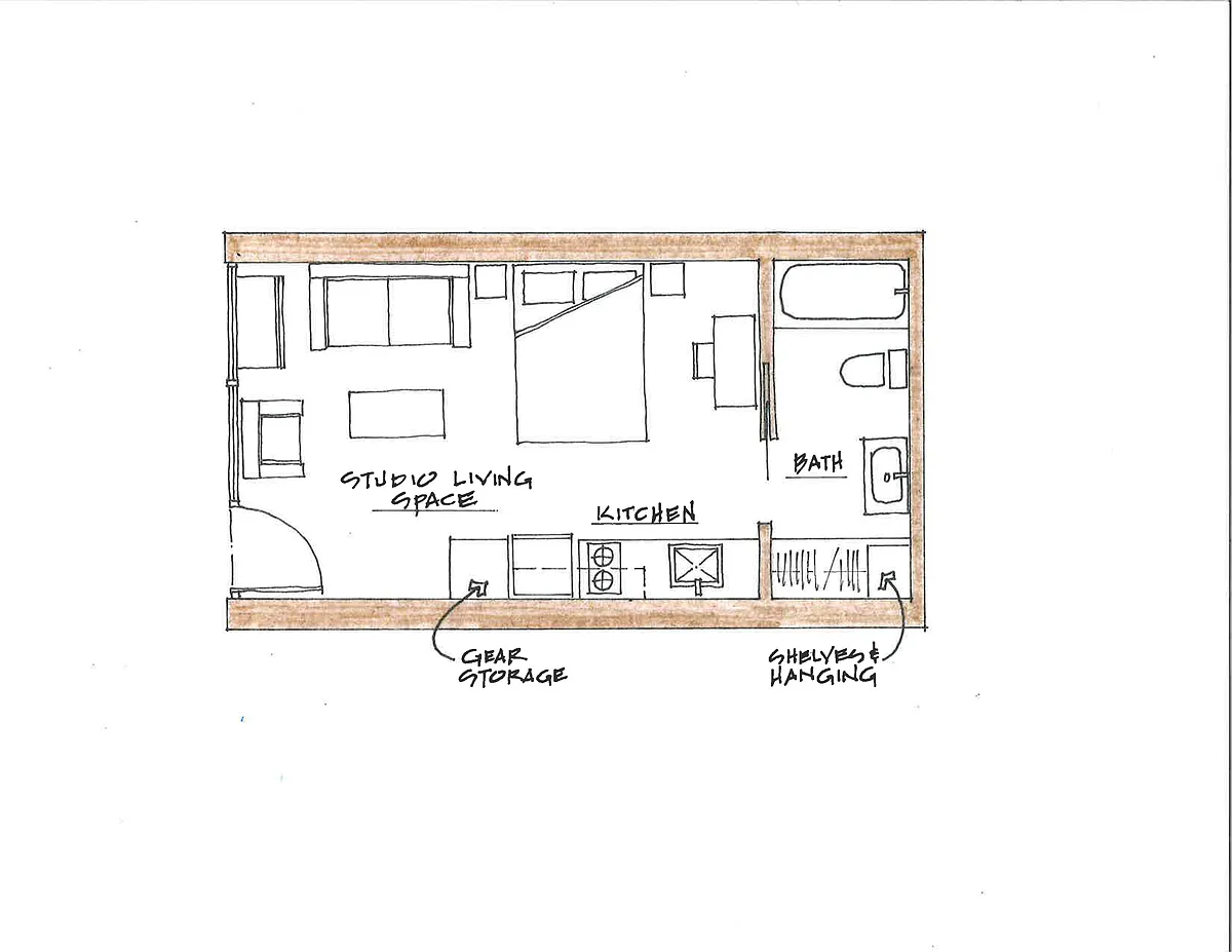 Floor plan Studio A2 - Unfurnished