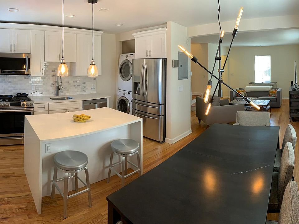 Dining room and kitchen