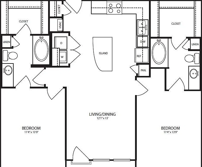 Landmark On Lovers - B2-1 - 2 Beds - 2 Baths - 1058 Sq. ft.