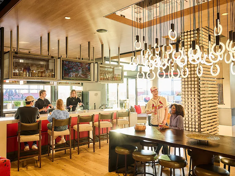 The exclusive indoor-outdoor bar at One Cardinal Way.