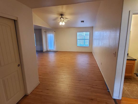 Foyer entry behind front door