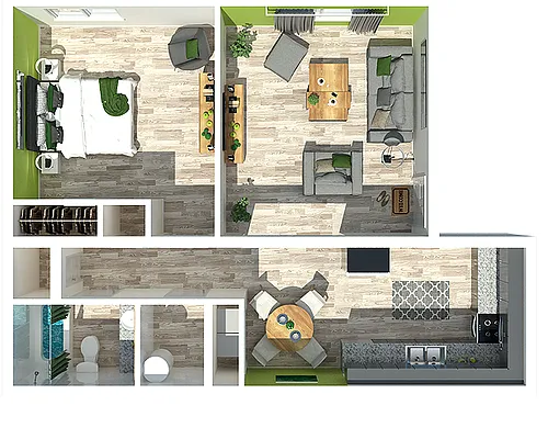 Floor plan One Bedroom