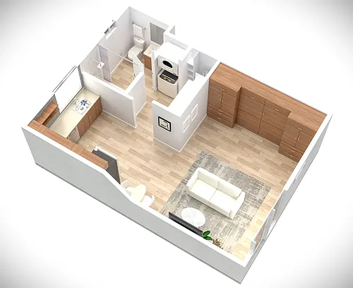 Floor plan 5th Ave PHX- Studio - Second Floor
