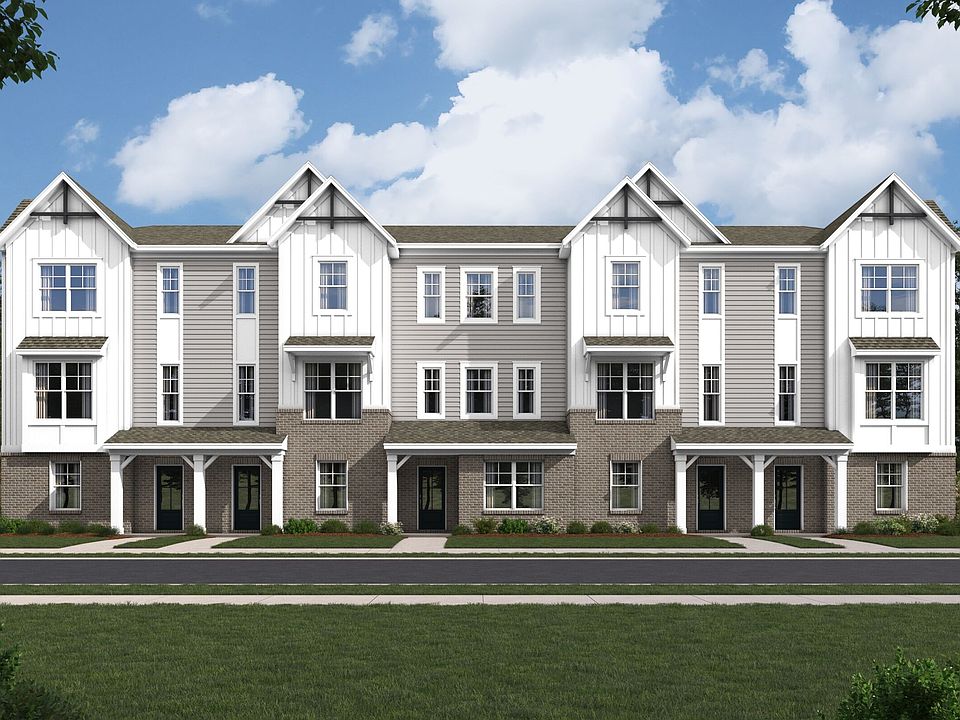 3 Story Townhome Elevation Farmhouse