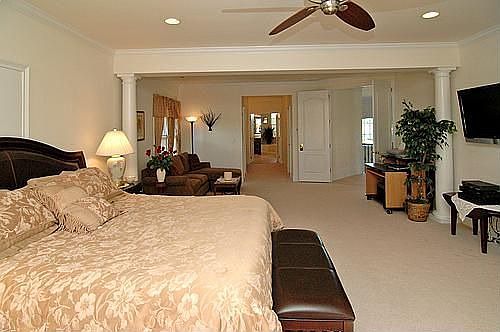 glorious master bedroom with ensuite sitting room dressing area and spa bath  