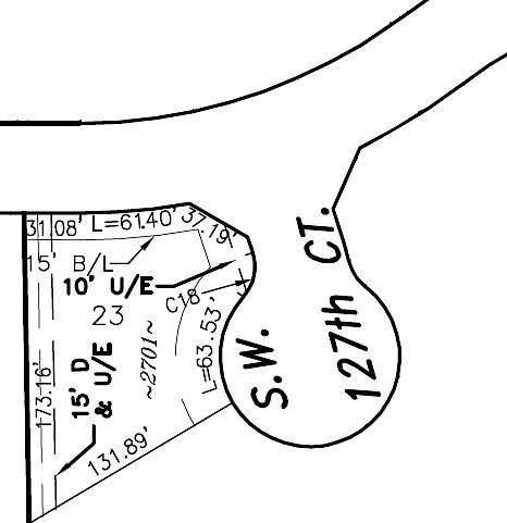Corner Lot Plat Drawing