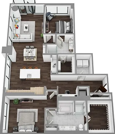 Floor Plan S - 3D Floor Plan S - 3D