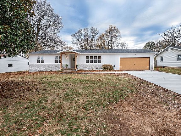 New driveway and garage door