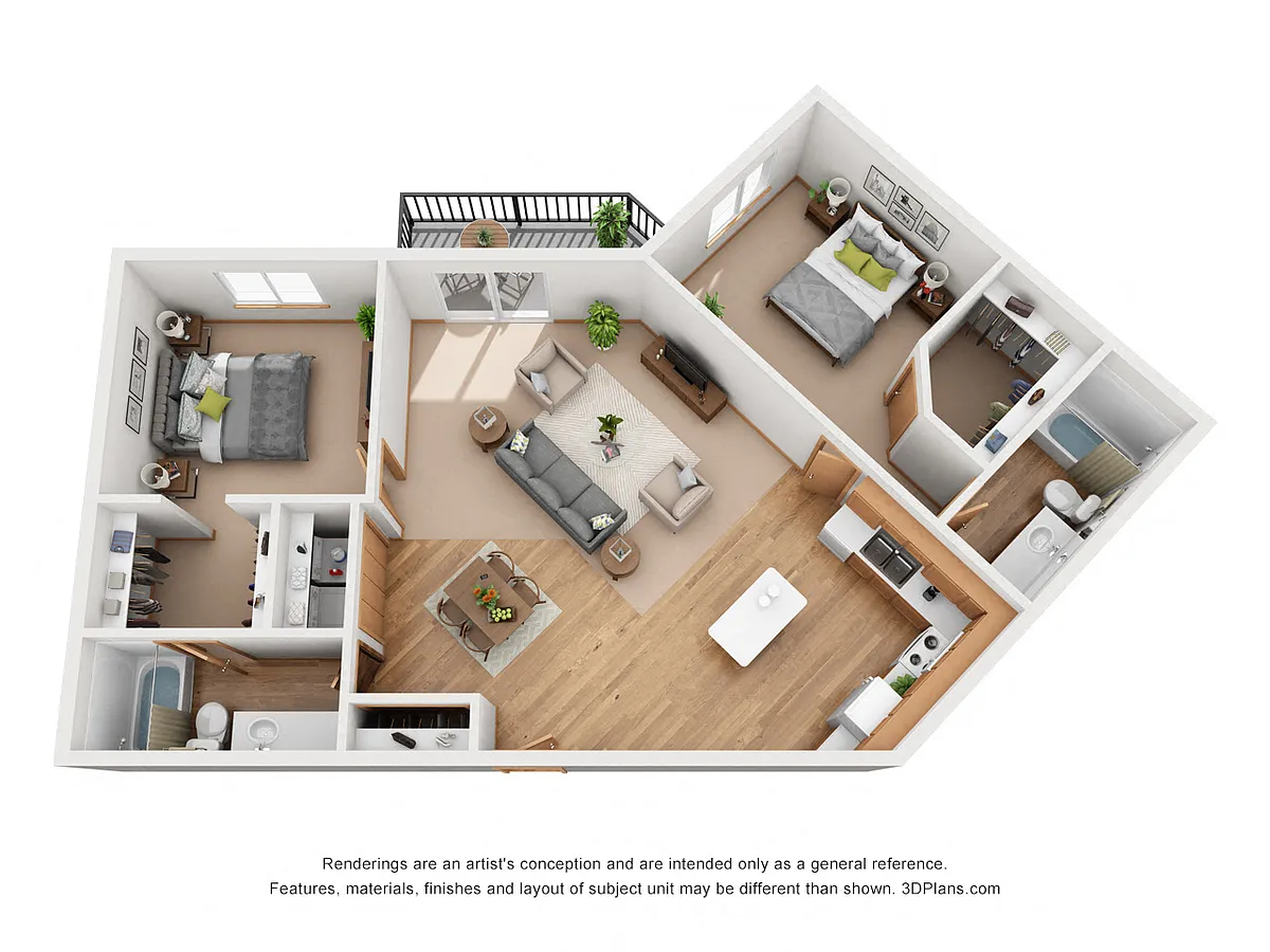 Floor plan Two Bedroom C