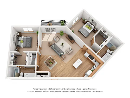 Floor plan Two Bedroom C