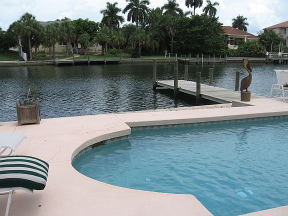 Canal frontage, dock and pool