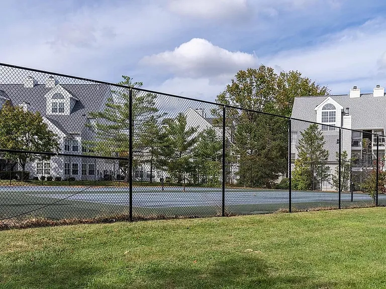 Outdoor community tennis court