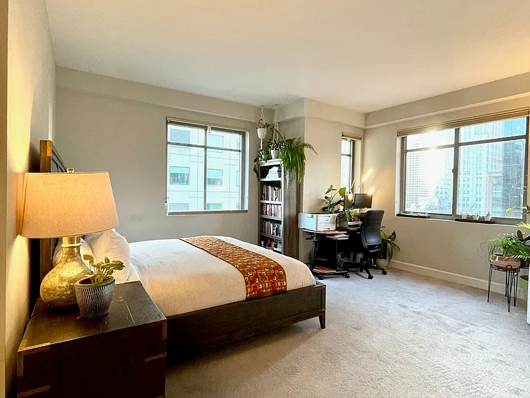 Primary suite includes space for a dedicated work-from-home setup.