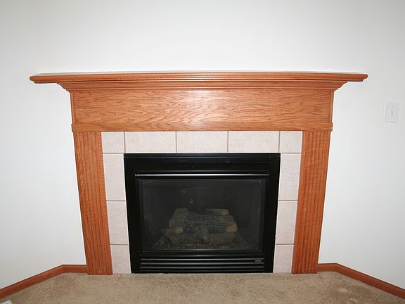 Gas fireplace works off a wall switch