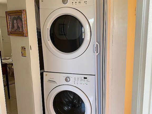 washer and dryer inside unit