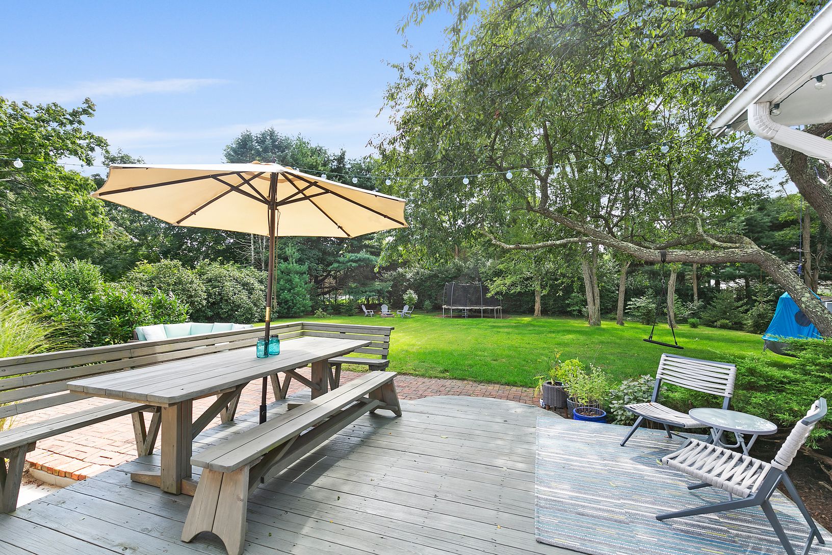 lots of patio/decking for entertaining