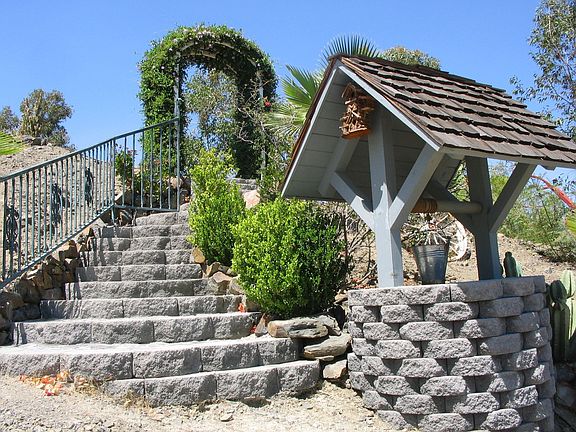 custum staircase to 2nd pad /wishing well