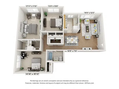 Floor plan 3x1.5 1100 sf