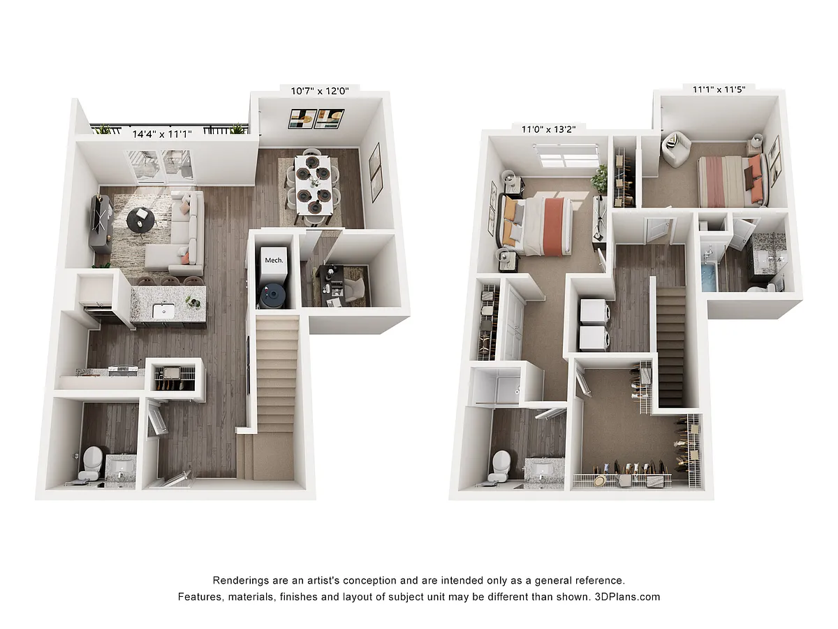 Floor plan B2 with Den Vermeer