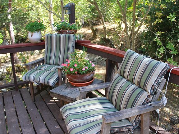 Deck overlooking creek